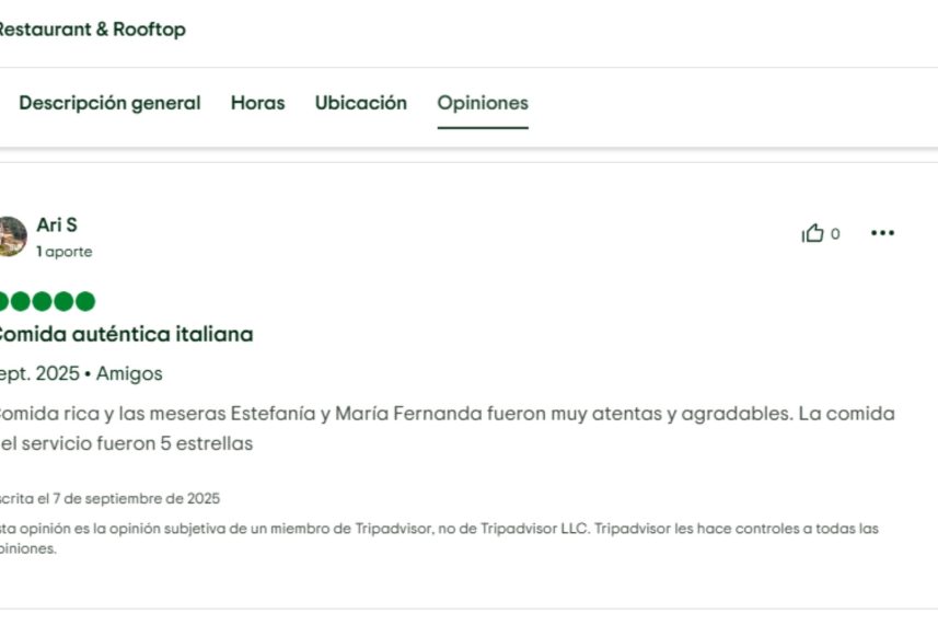 reseña de nuestros visitantes
